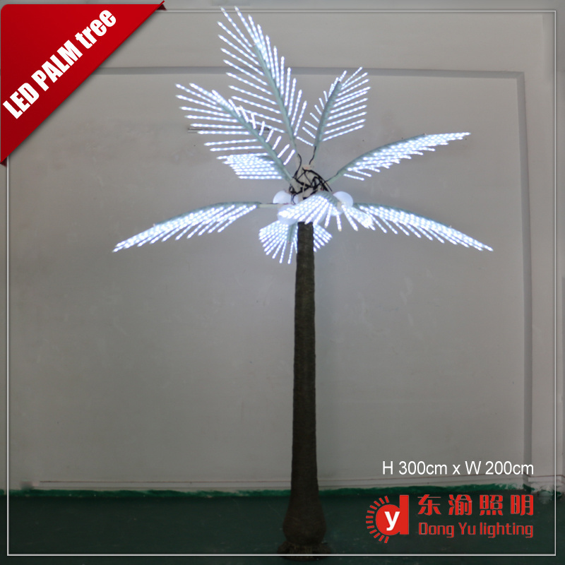 CE ROHS approved 4m realistic outdoor artificial led palm tree light