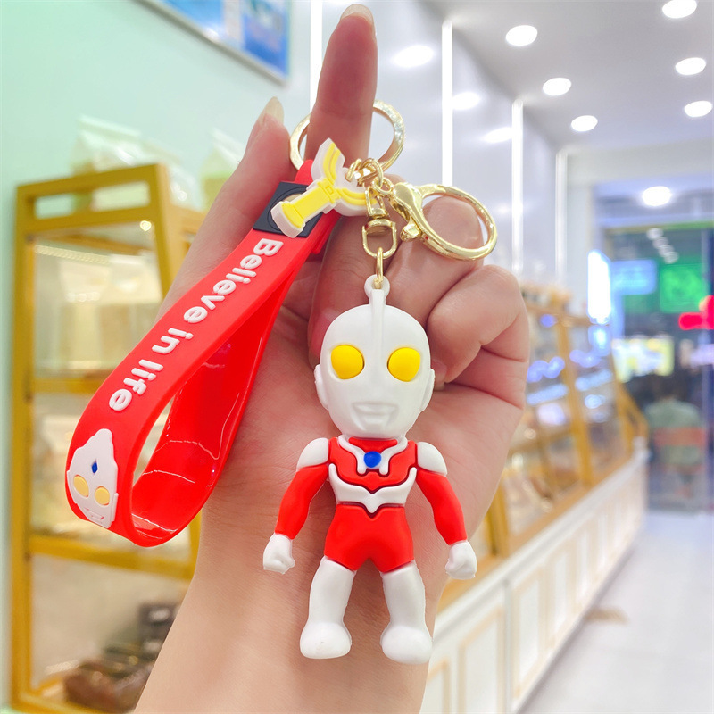 Wholesale Children's Gift Pendant Keychain Cartoon Anime Ultraman keychain Custom