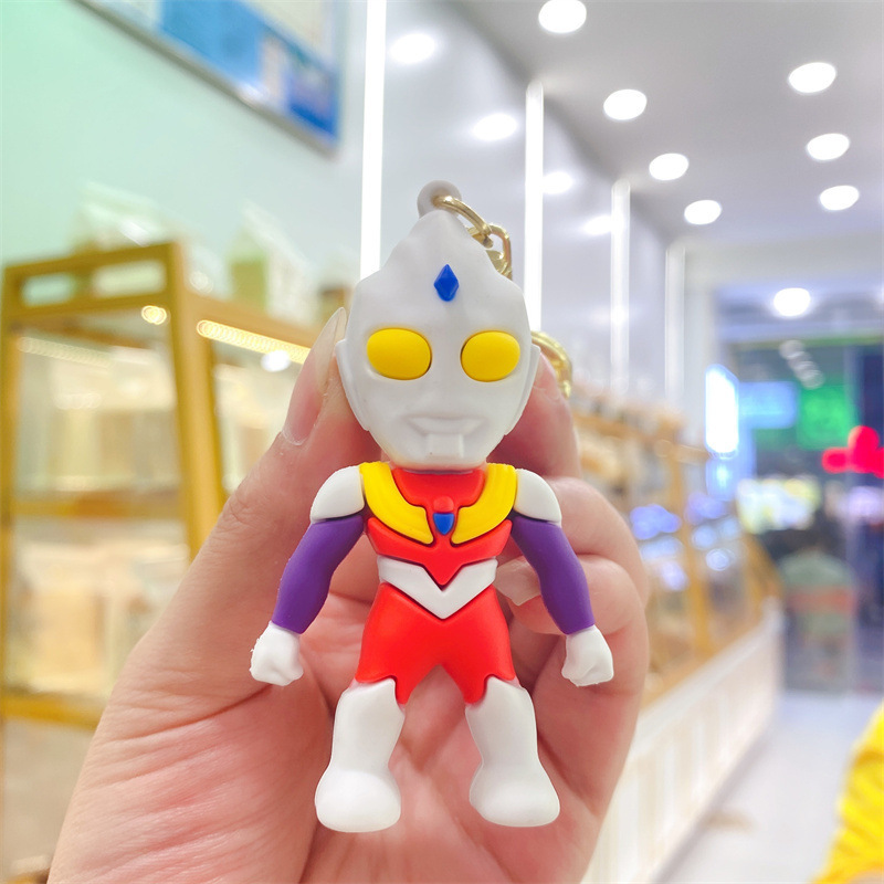 Wholesale Children's Gift Pendant Keychain Cartoon Anime Ultraman keychain Custom