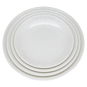 Factory customized whole sale Large Capacity 14 Inch Round White Melamine Plate