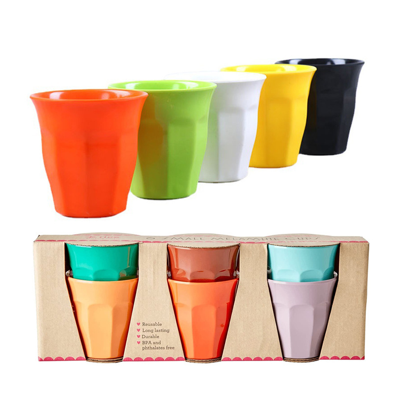 6PCS High Performance Factory Wholesale Cheap Unbreakable Melamine Cup Set