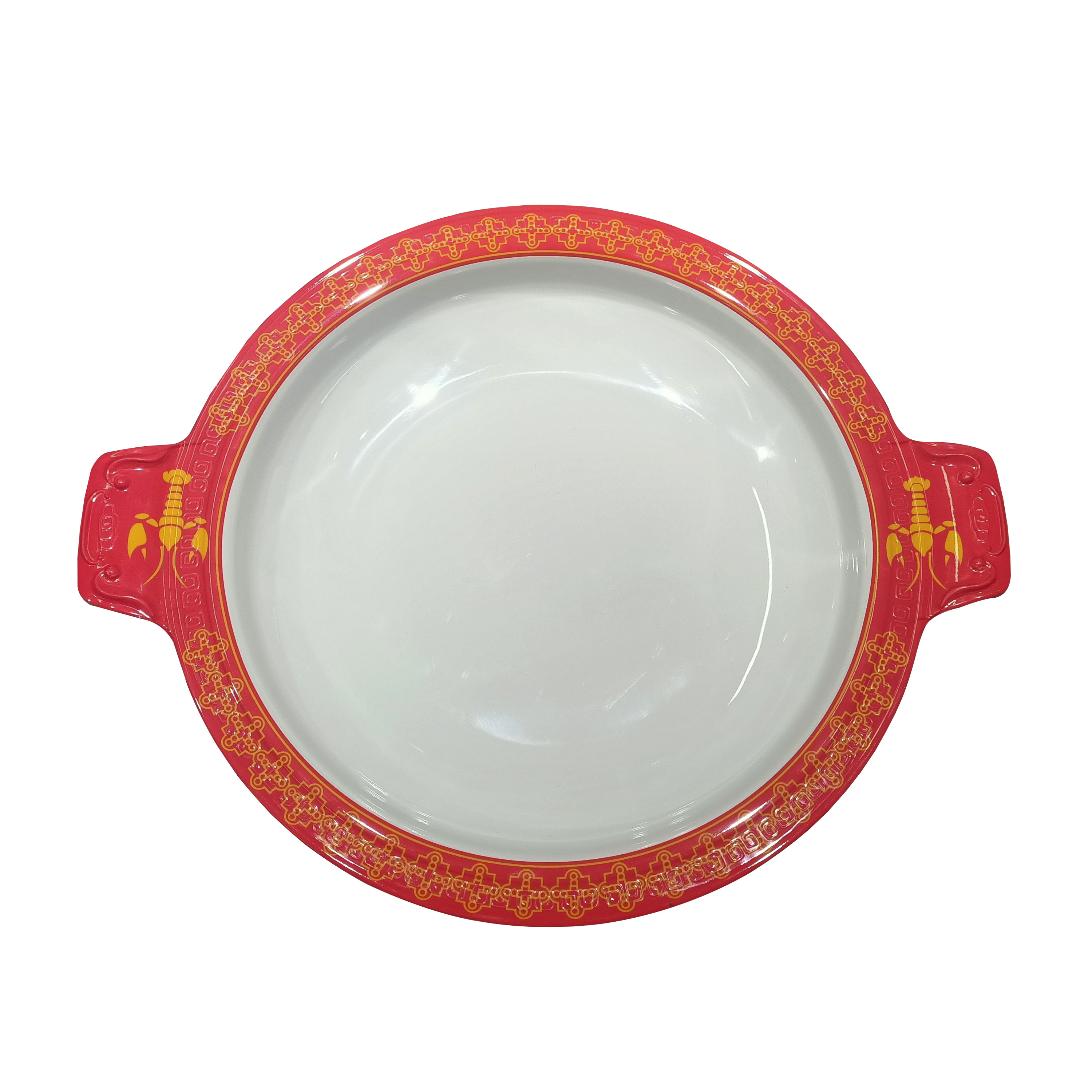 Factory Direct Sales Custom Melamine Plates Lobster Plate with Two Handle for Home Restaurant