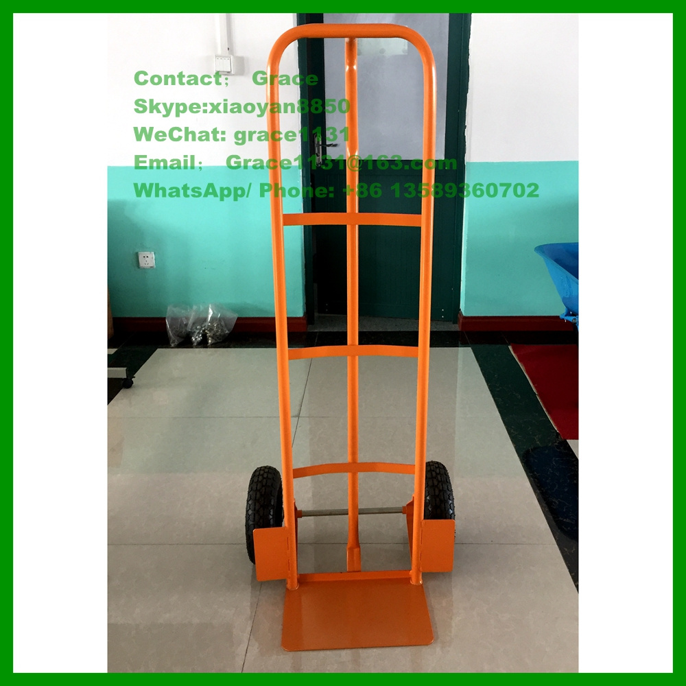 high quality cheap price hand truck Garden Tool Trolley steel platform hand carry trolley cart HT1805 transport hand trolleys