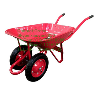 Southeast Asia market Heavy Duty Wheelbarrow with Two Wheel wheel barrow construction hurl wheelbarrows barrow trolley WB6201D