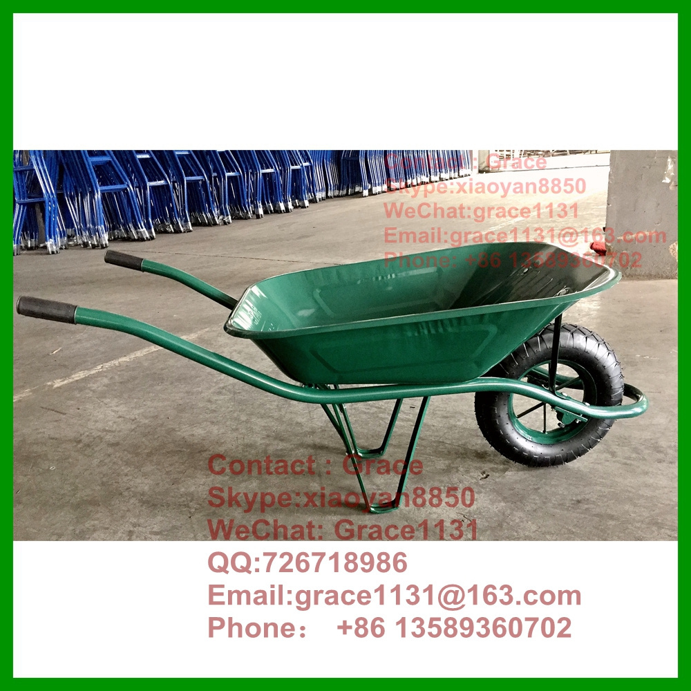 CHINA steel wheelbarrow WB6400 construction wheelbarrow 150KG max load wheel barrow master wheelbarrows with solid wheel