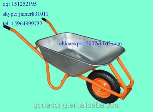 Heavy Duty Brick and Concrete Wheelbarrow WB6415 with Steel Tray