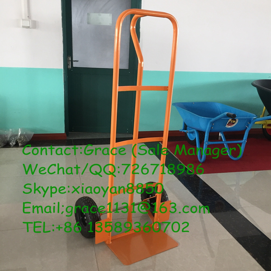 high quality cheap price hand truck Garden Tool Trolley steel platform hand carry trolley cart HT1805 transport hand trolleys