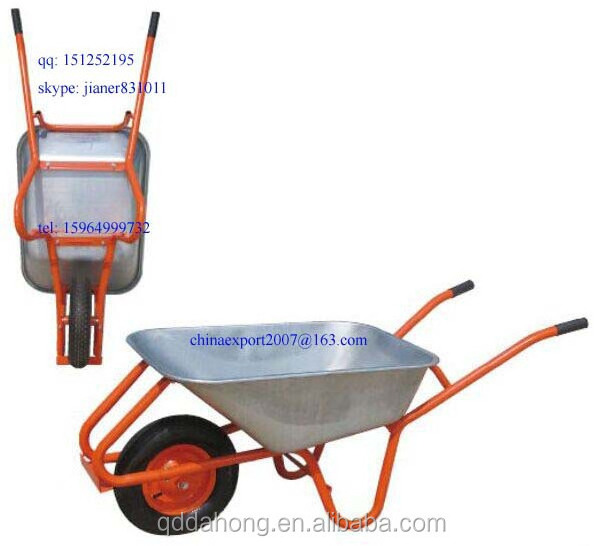 Heavy Duty Brick and Concrete Wheelbarrow WB6415 with Steel Tray