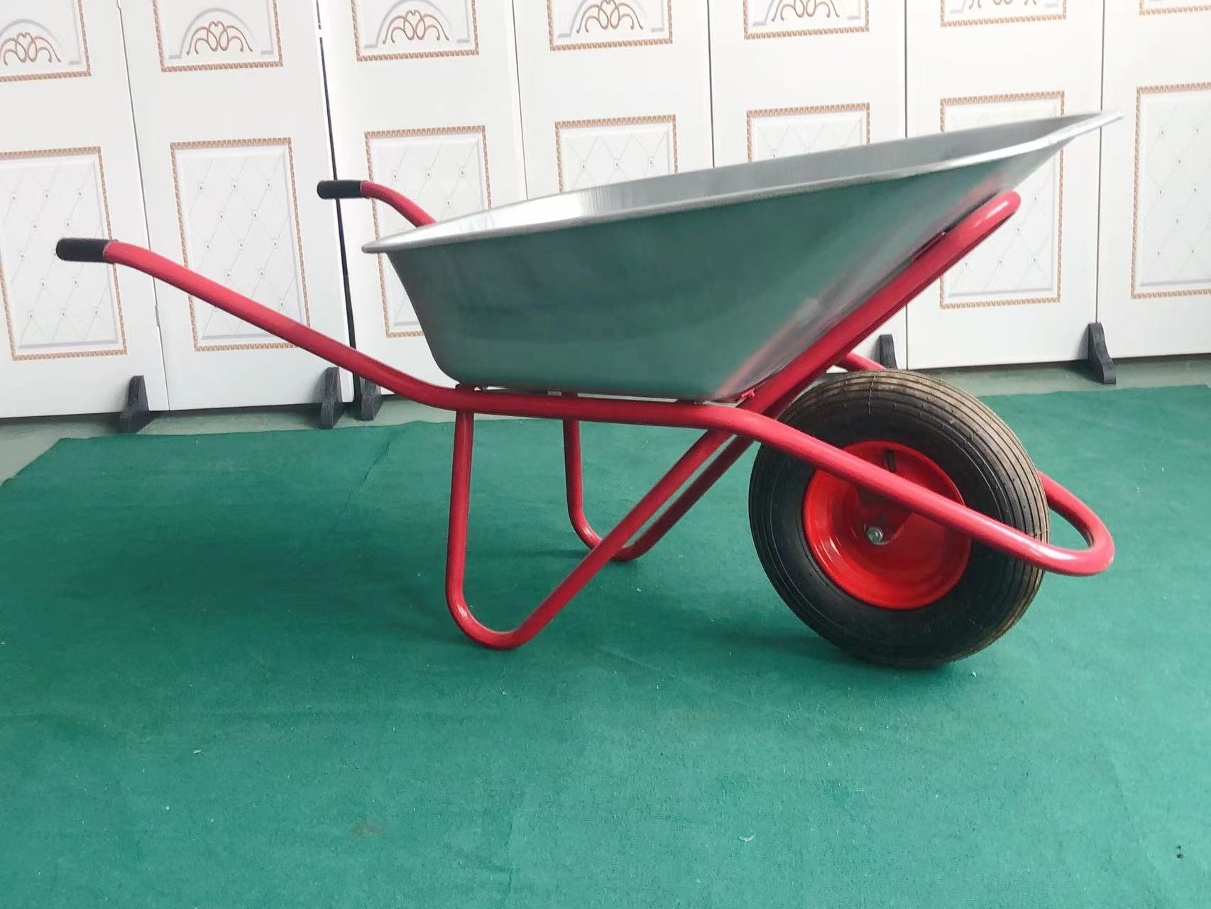 factory promotion  wheelbarrow 90L galvanized steel tray