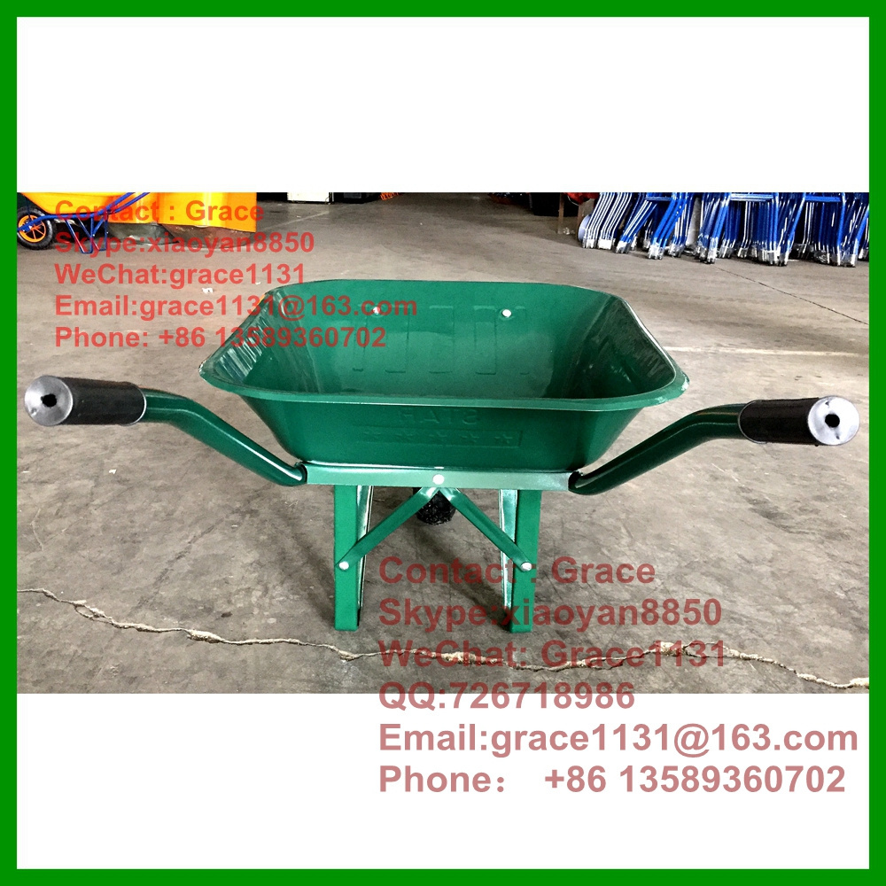 CHINA steel wheelbarrow WB6400 construction wheelbarrow 150KG max load wheel barrow master wheelbarrows with solid wheel