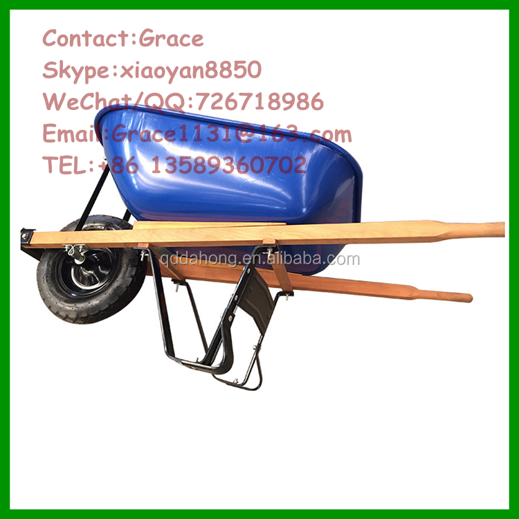 Heavy duty construction wheelbarrow with wooden handle garden wheelbarrows building wheel barrow 80L 100L 110L 180kg WH6601