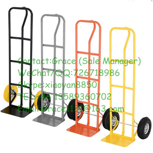 high quality cheap price hand truck Garden Tool Trolley steel platform hand carry trolley cart HT1805 transport hand trolleys