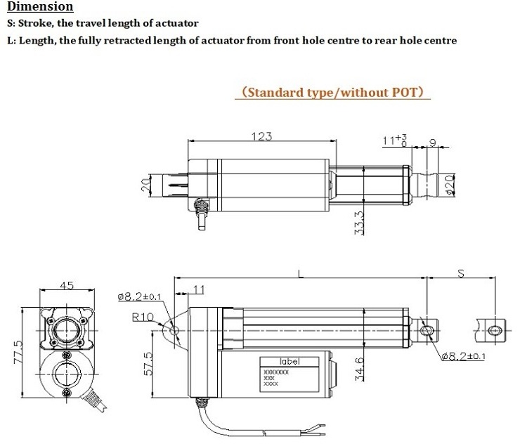 linear actuator 12v 24v high speed gear dc motor for electric wheelchair