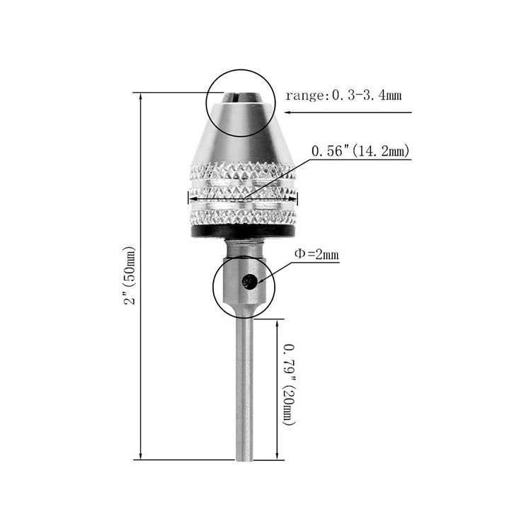 Universal Keyless Three Jaw Chuck Adapter Mini Electric Drill Bit Converter Grinding Chuck