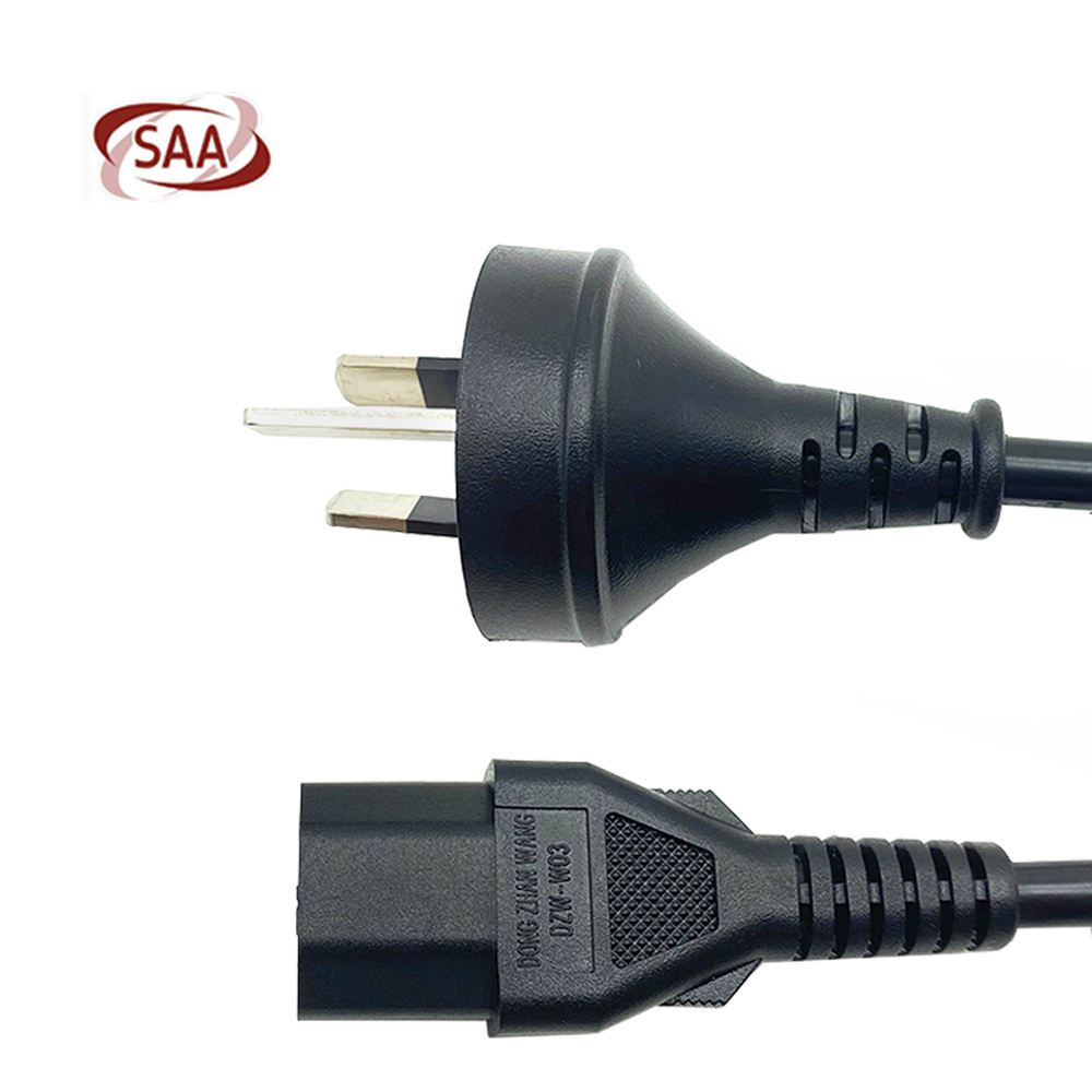 High Quality Good Price SAA Approved Argentina 3 Pin Plug to IEC C13 Power Cords for Home Appliance