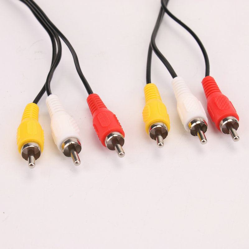 RGB Red White Yellow 1.5m TRIPLE 3 RCA PHONO Male Plug to Plug Audio COMPOSITE Video AV Cable TV Lead