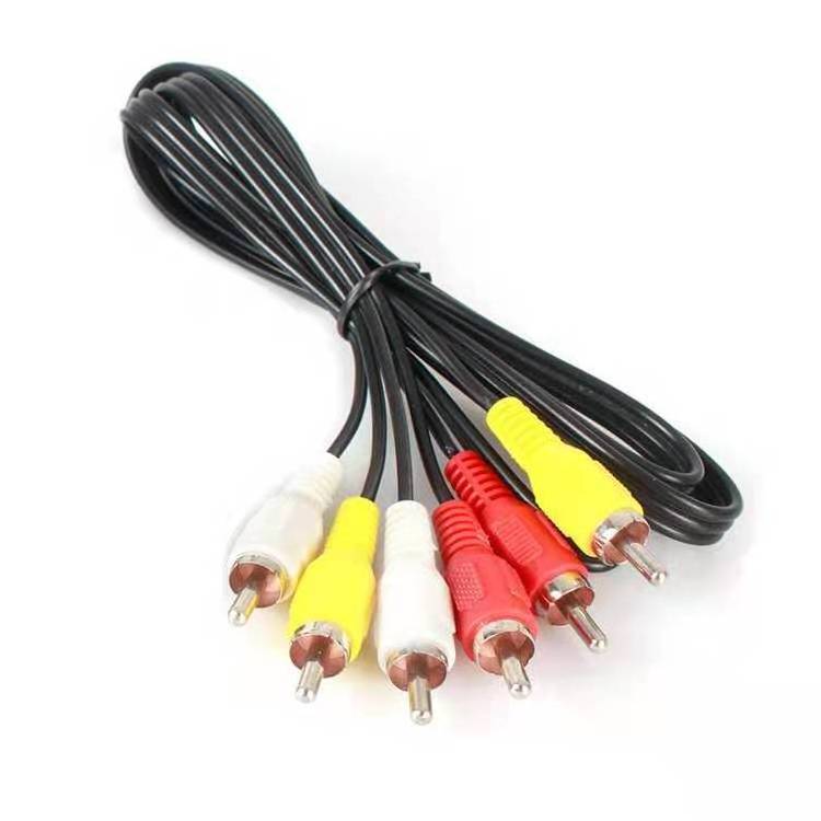 RGB Red White Yellow 1.5m TRIPLE 3 RCA PHONO Male Plug to Plug Audio COMPOSITE Video AV Cable TV Lead