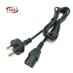 High Quality Good Price SAA Approved Argentina 3 Pin Plug to IEC C13 Power Cords for Home Appliance