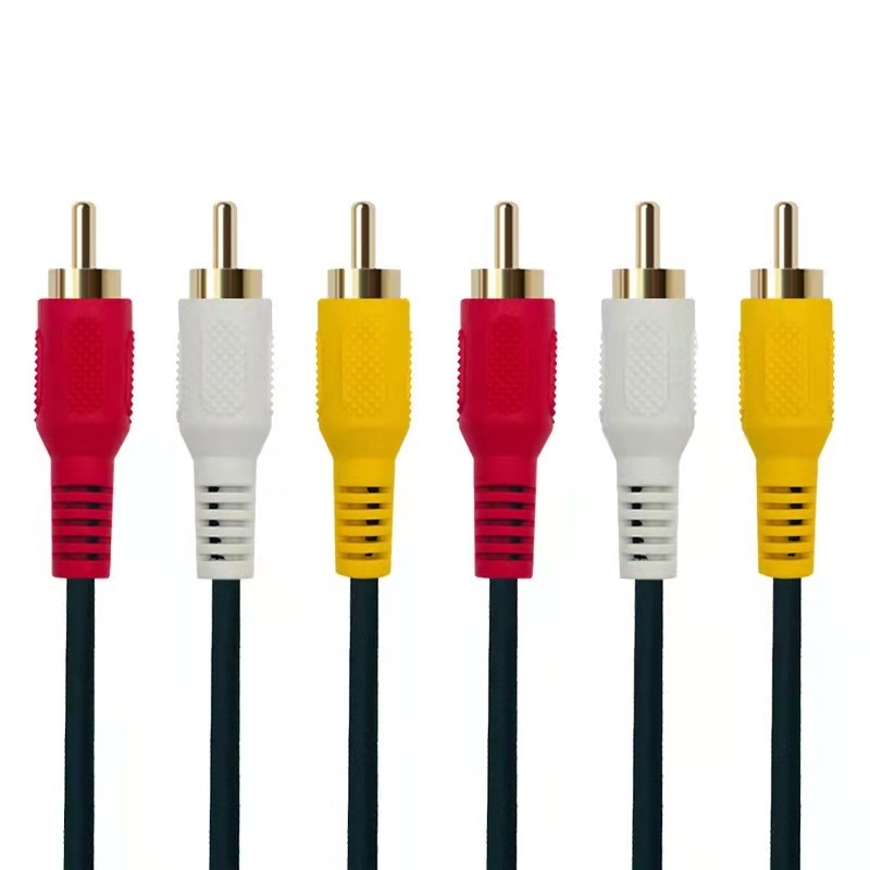 RGB Red White Yellow 1.5m TRIPLE 3 RCA PHONO Male Plug to Plug Audio COMPOSITE Video AV Cable TV Lead