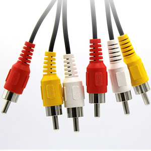 RGB Red White Yellow 1.5m TRIPLE 3 RCA PHONO Male Plug to Plug Audio COMPOSITE Video AV Cable TV Lead