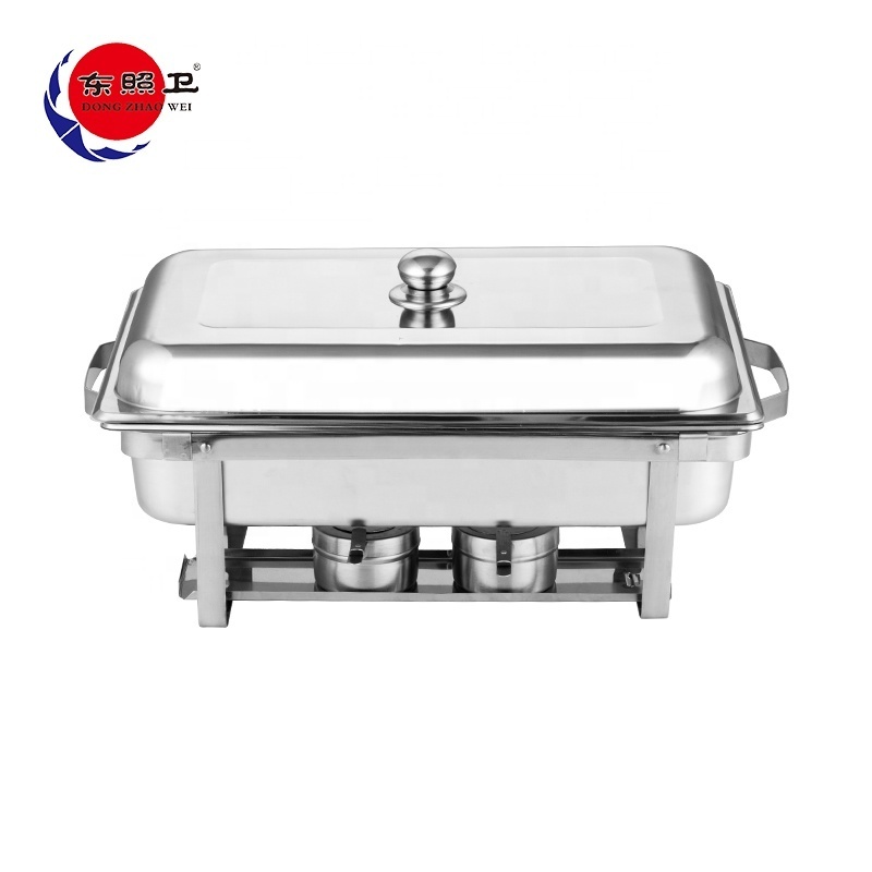 Economic Factory Outlet Hotel Used Chafing Dishes 201 Stainless Steel Food Warmer Oblong Chafing Dish