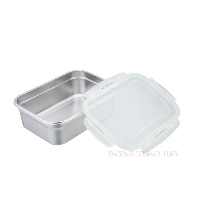 High quality reusability  big sizes stainless steel food containers keep food fresh box lunch food storage box