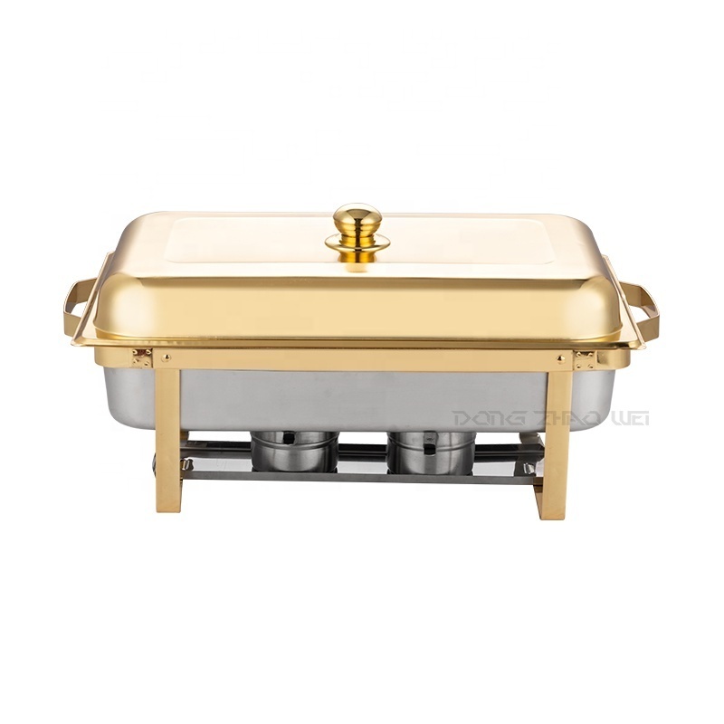 Economic Factory Outlet Hotel Used Chafing Dishes 201 Stainless Steel Food Warmer Oblong Chafing Dish