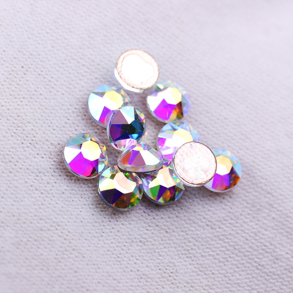 2088/8+8 High quality non hotfix strass hotfix 16 faces cut 8 big + 8 small sun flower facets ss16 ss20 ab Newest