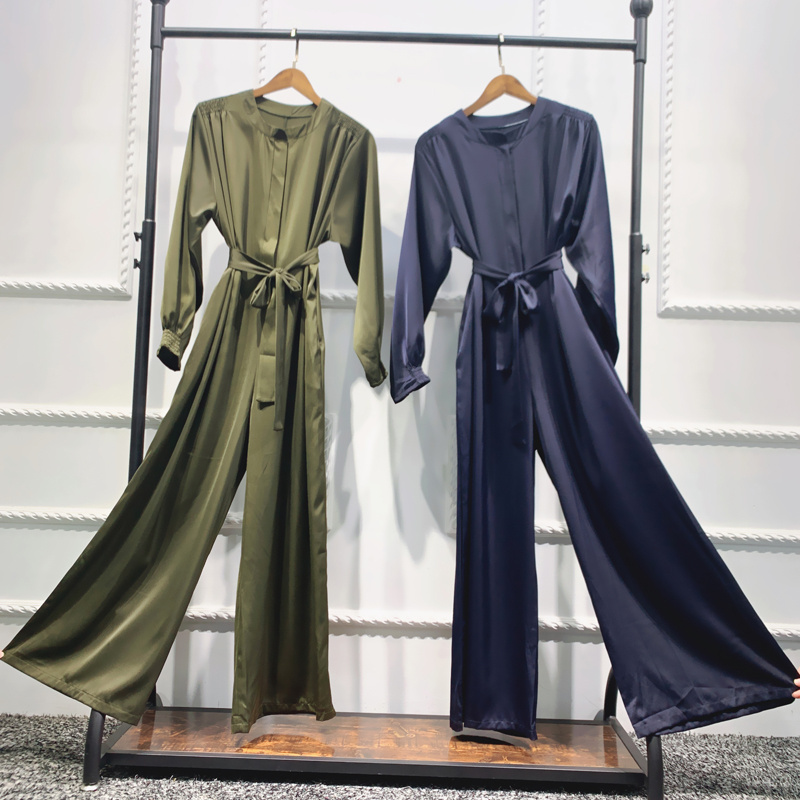 2021 Middle East Arabic Oversized Long Sleeve Ladies Islamic Clothing Jumpsuit