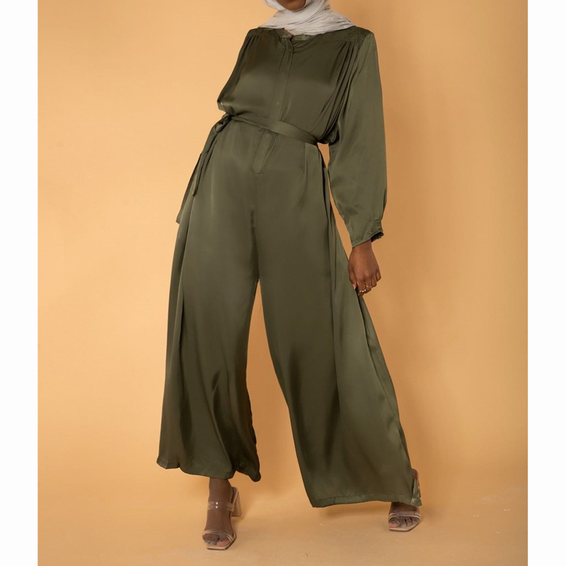 2021 Middle East Arabic Oversized Long Sleeve Ladies Islamic Clothing Jumpsuit