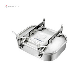 DONJOY SS304 SS316L stainless steel square sanitary pressure manhole cover rectangular manway for tank