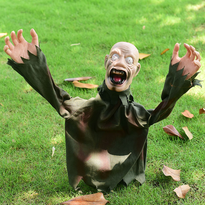 Halloween Eve Decoration Yard Garden Horror Zombie Amazon Voice Control Halloween Cape Halloween Props