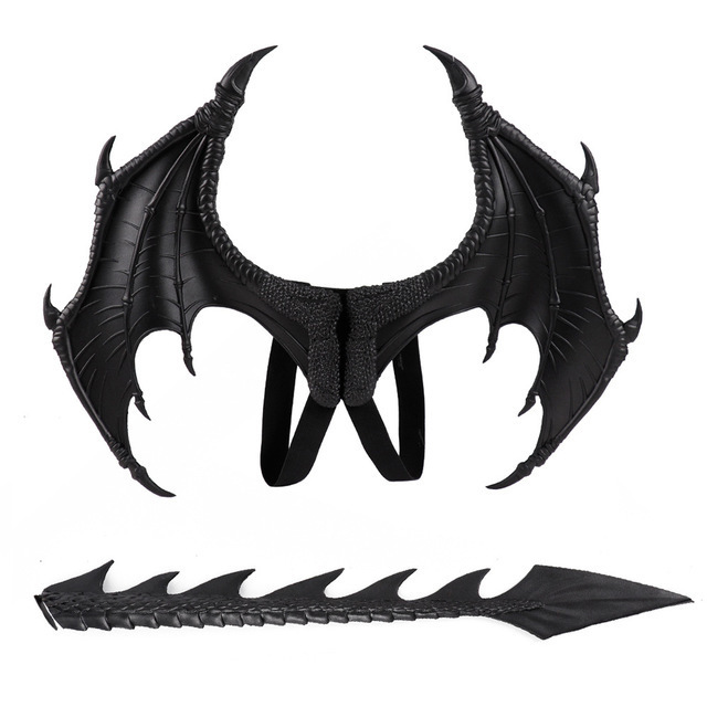 Wholesale Cheap Kids Cosplay Halloween Props Animated Wings And Tail Dragon Costume