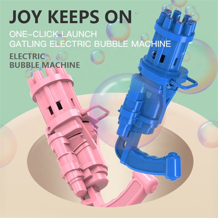 Summer Kids Toy Water Gun Portable Bubble Machine Gatling Children's Birthday Gift Portable Bubble Gun