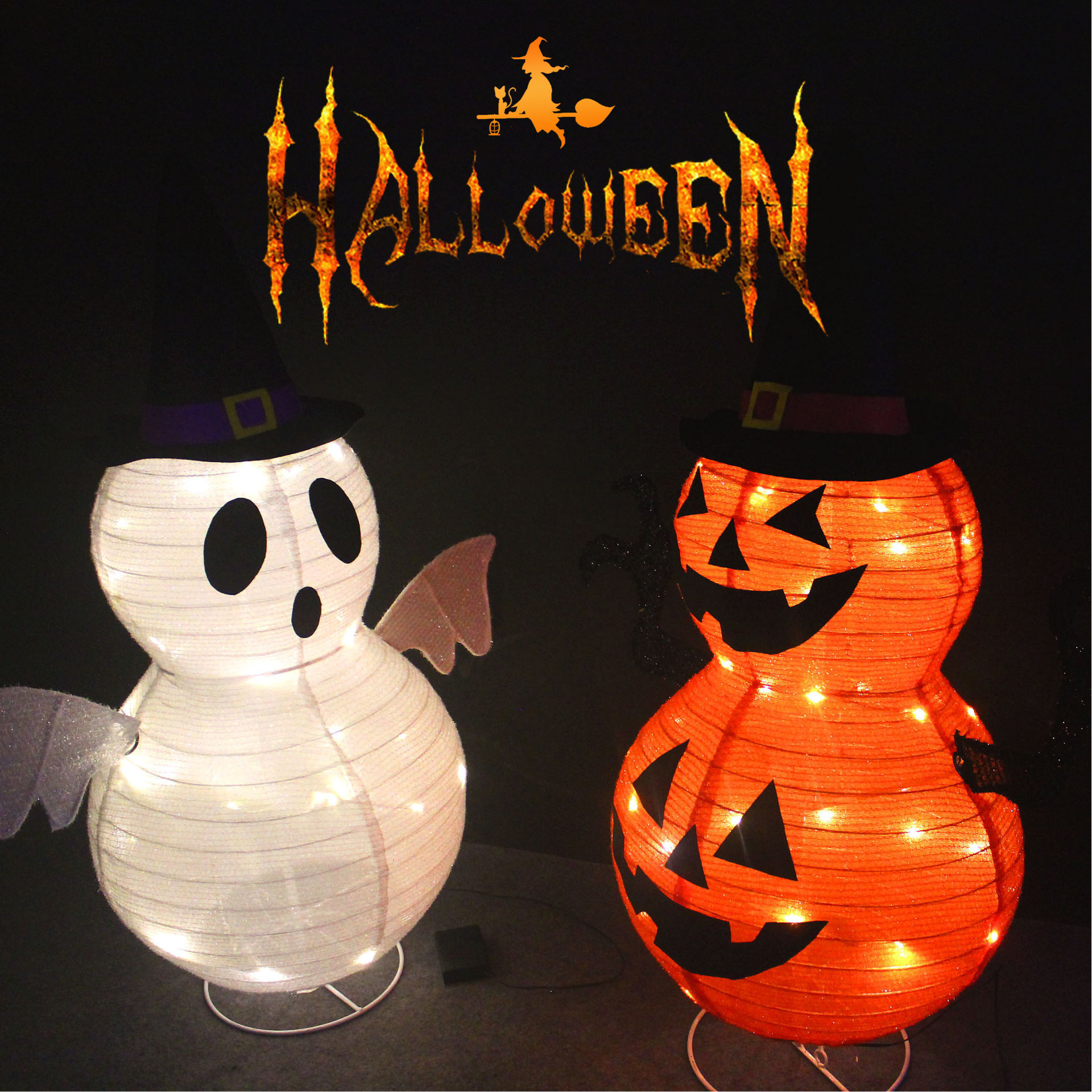 2023 Halloween Eve Outdoor Decoration Ghost Pumpkin Creepy Ornament LED Halloween lights