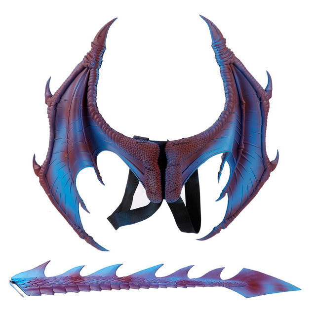 Wholesale Cheap Kids Cosplay Halloween Props Animated Wings And Tail Dragon Costume