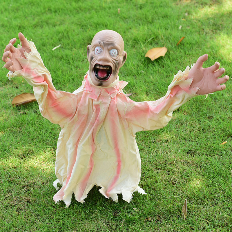 Halloween Eve Decoration Yard Garden Horror Zombie Amazon Voice Control Halloween Cape Halloween Props