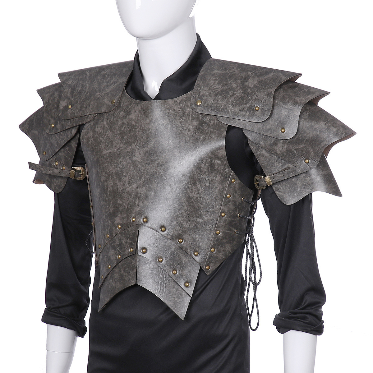 Halloween party decoration medieval samurai pu leather armor carnival cosplay armor