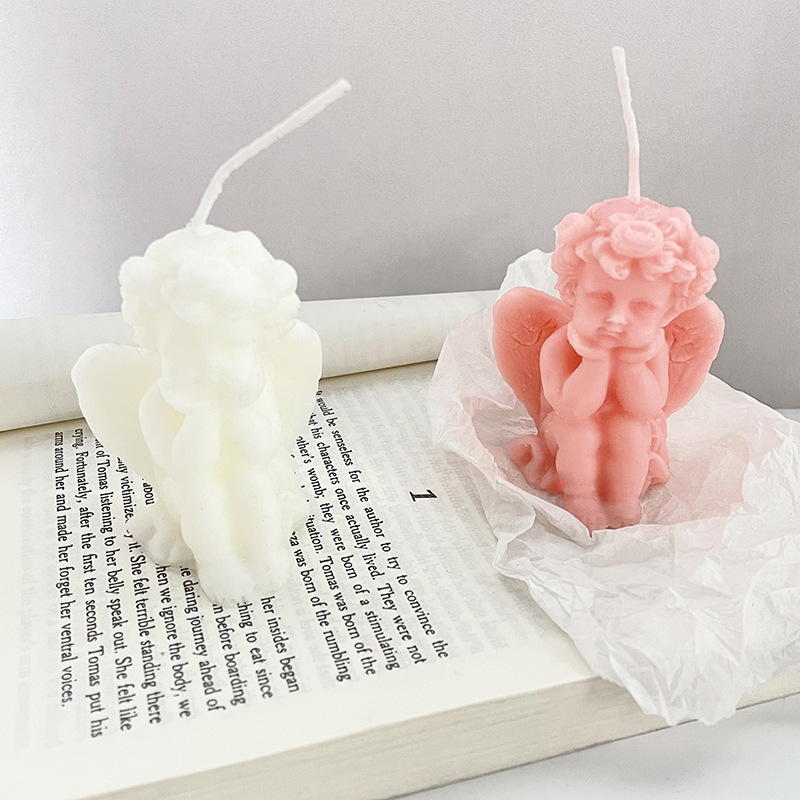 Christian Scented Candles Birthday Party Catholic Angel Wedding Decoration Handmade Scented Candle