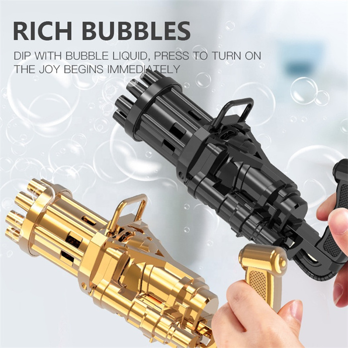 Summer Kids Toy Water Gun Portable Bubble Machine Gatling Children's Birthday Gift Portable Bubble Gun