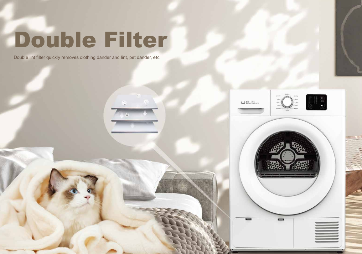 8kg Washing Machine Fully Automatic Front Load Washer Laudrary Clothes Washer Dryer Customized 