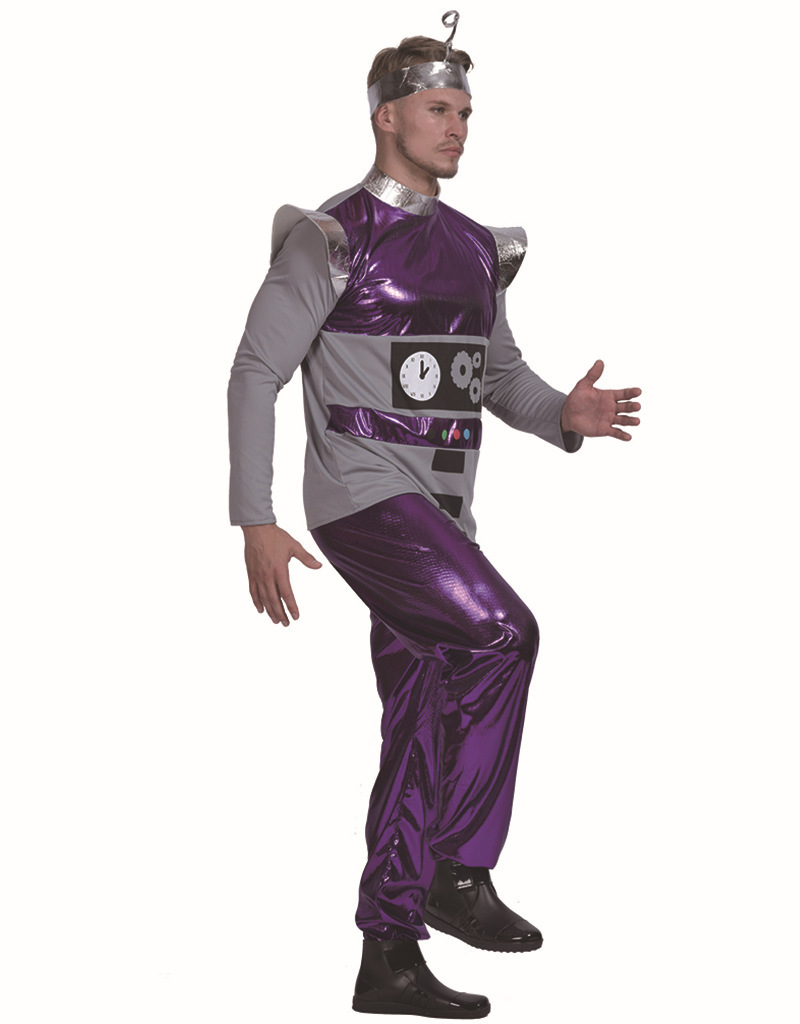 Halloween purple alien parent-child performance costume cute robot parent-child Performance  costume