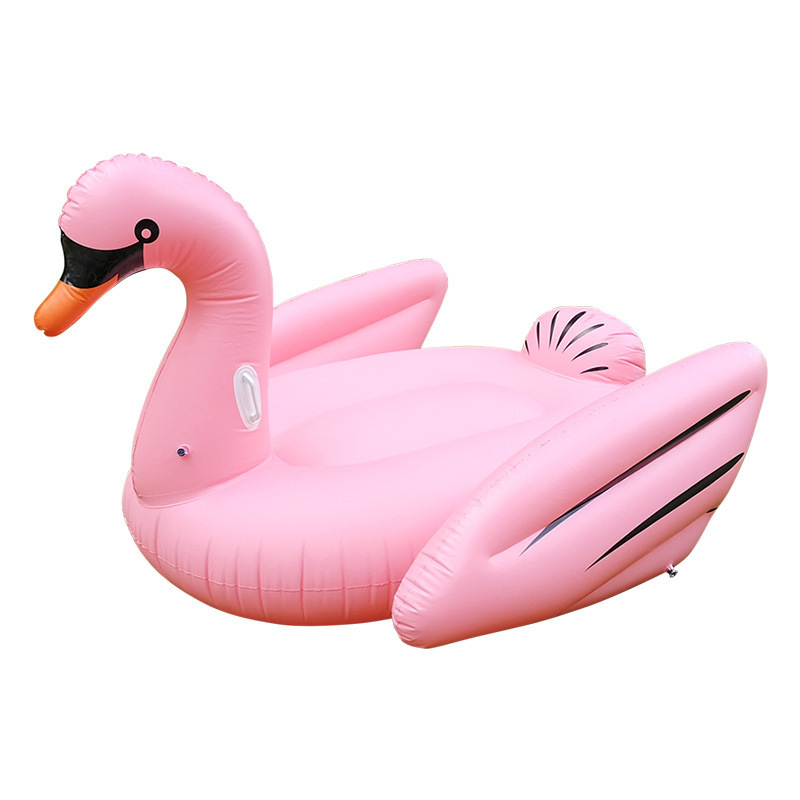 PVC inflatable floating row animal sitting lounger unicorn bed flamingo swimming mat