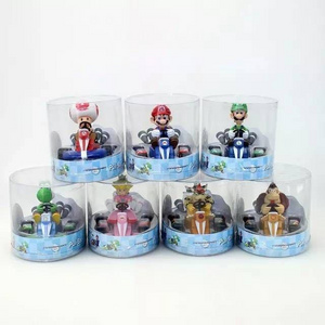 Customized OME PVC Plastic toy gift bowser princesas sentada hongos Mario Figure Mario Racecar Mario car toys