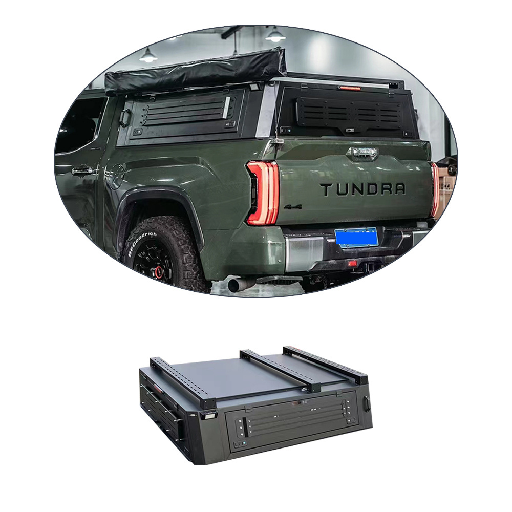 Aluminum Alloy Pickup Accessories Truck Bed Rack System 2023 Tundra Hardtop Canopy for Toyota