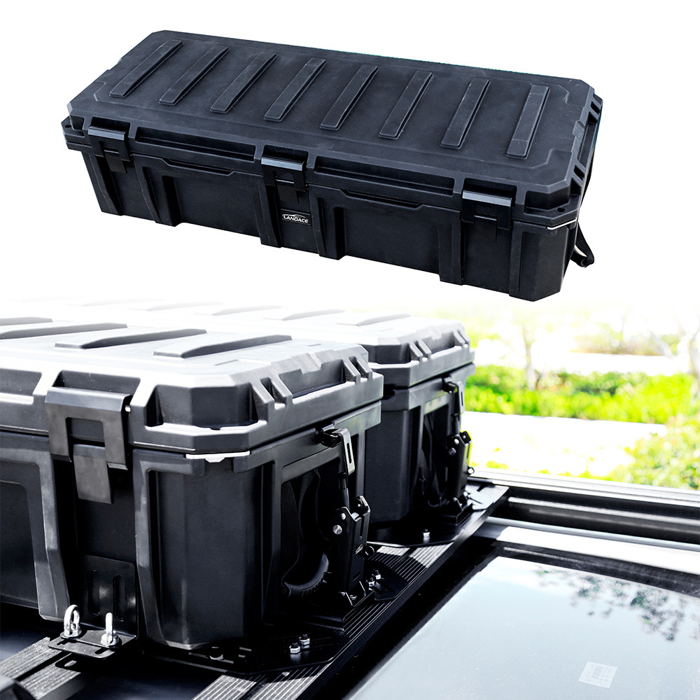 4X4 outdoor camping Accessories Plastic Tool storage  Box 110lL Car Roof Rack Top Carrier Storage Box Cargo Case.