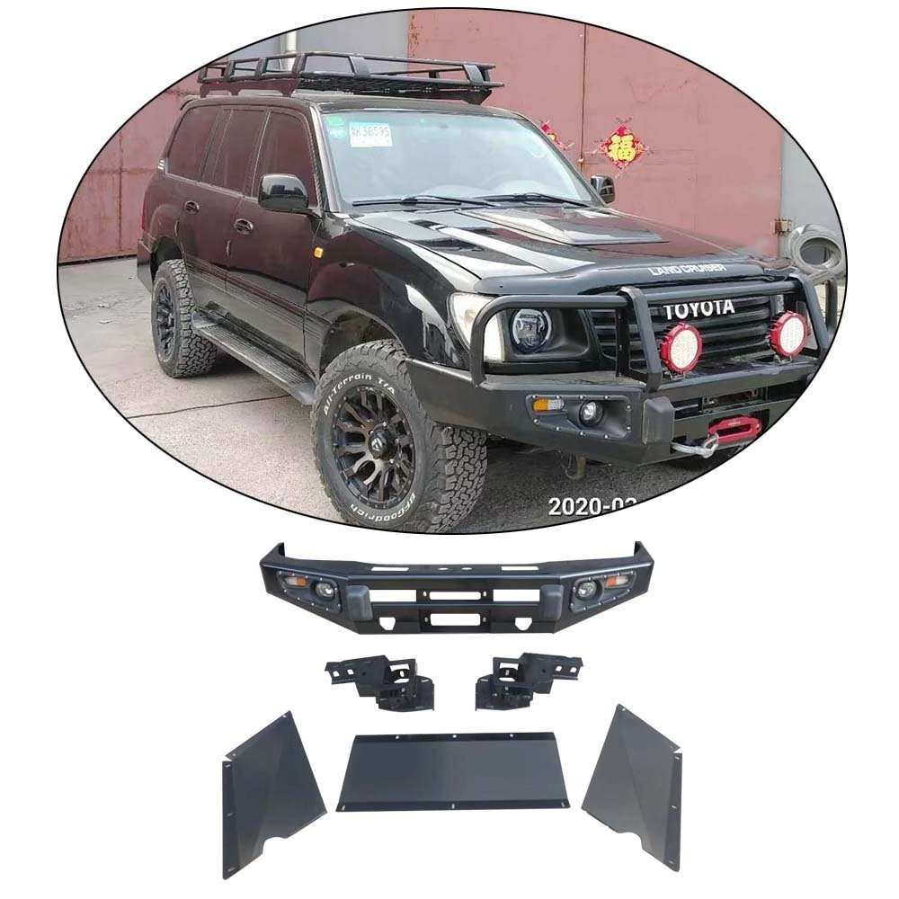 Off Road 4x4 Accessories Car Body Kit Land Cruiser LC100 Bull Bar Front Car Bumpers for Toyota