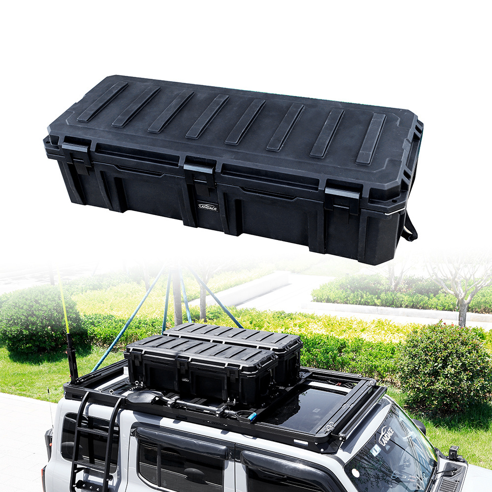 4X4 outdoor camping Accessories Plastic Tool storage  Box 110lL Car Roof Rack Top Carrier Storage Box Cargo Case.