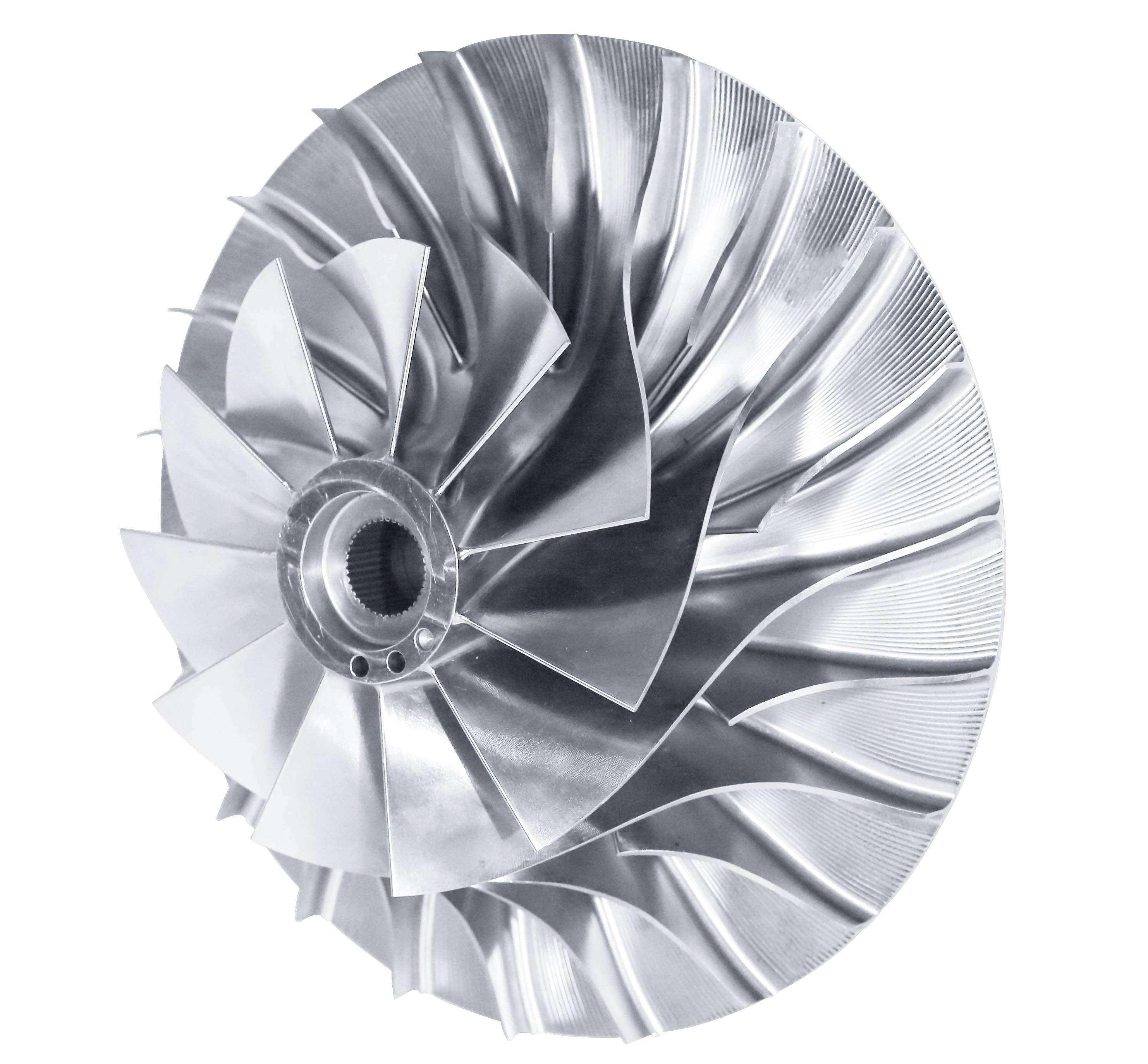 5 Axis Precision CNC Machined Alloy Steel Turbocharger Impeller