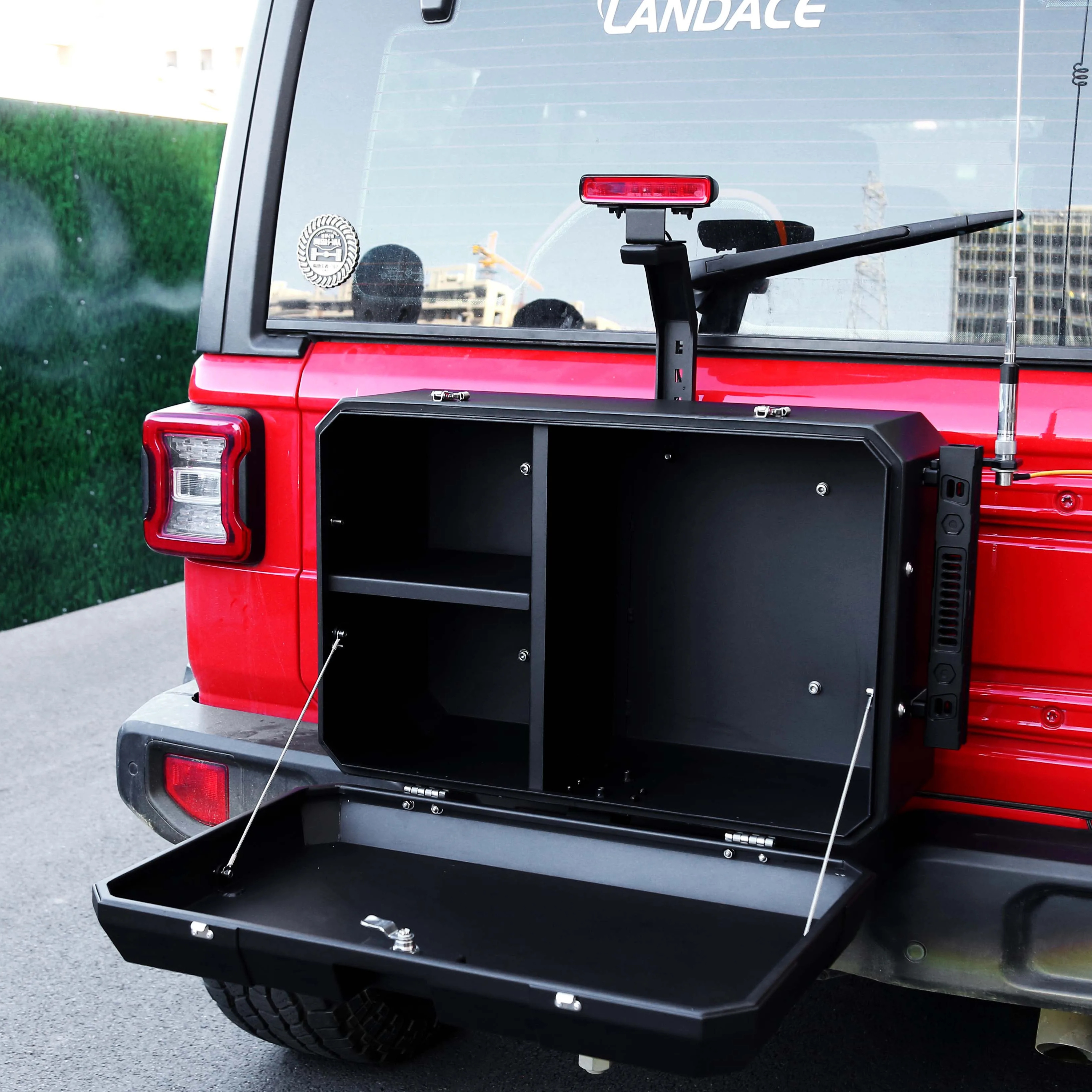 4X4 Off road  jeep Wrangler Jk JL Accessories Side Window Expansion Storage Box Jeep Side Tool Box